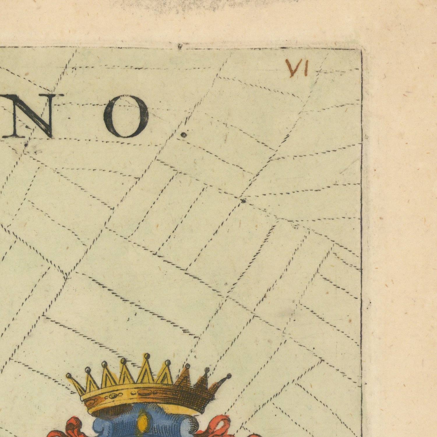 detail of the map from the top right corner