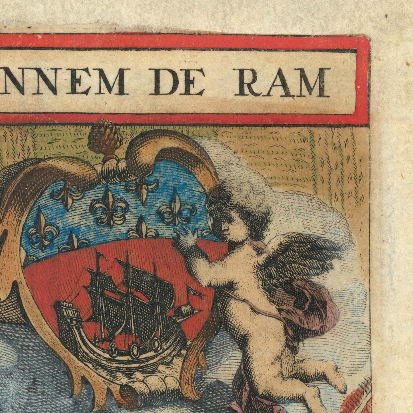 detail of the map from the top right corner