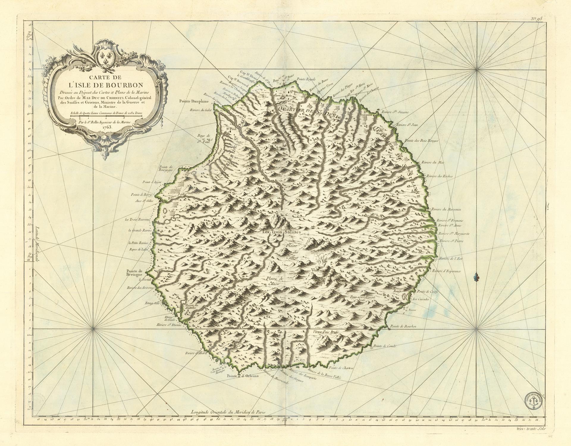 presentation of the map reproduction without a frame