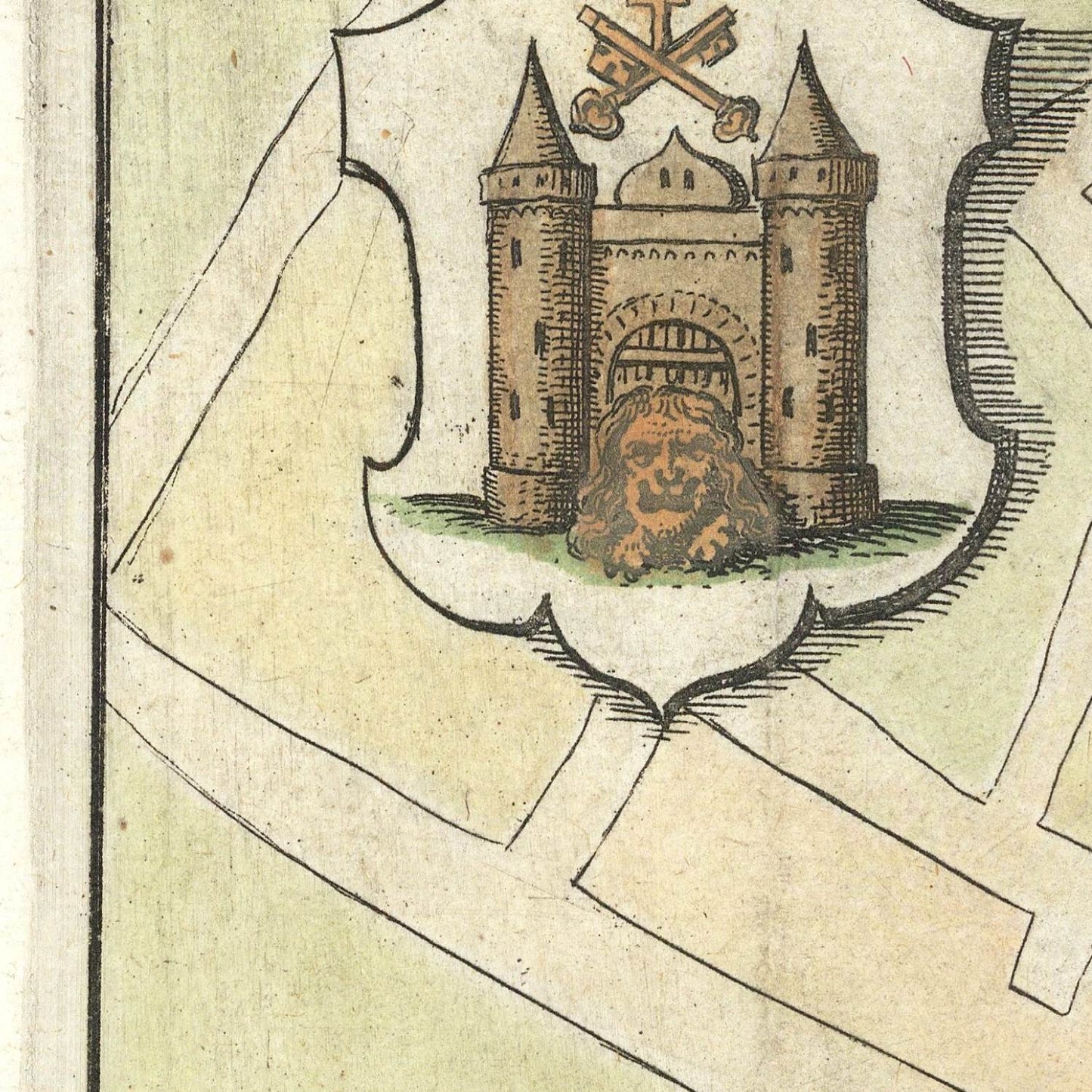 detail of the map from the centre left