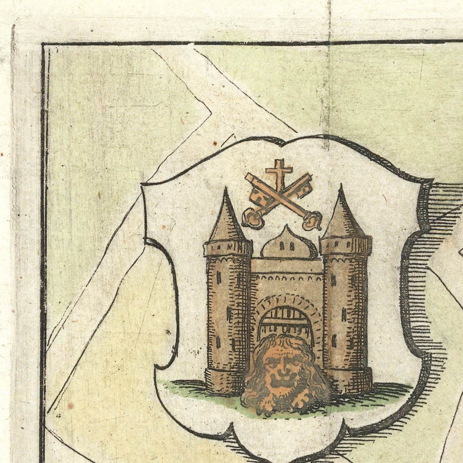 detail of the map from the top left corner