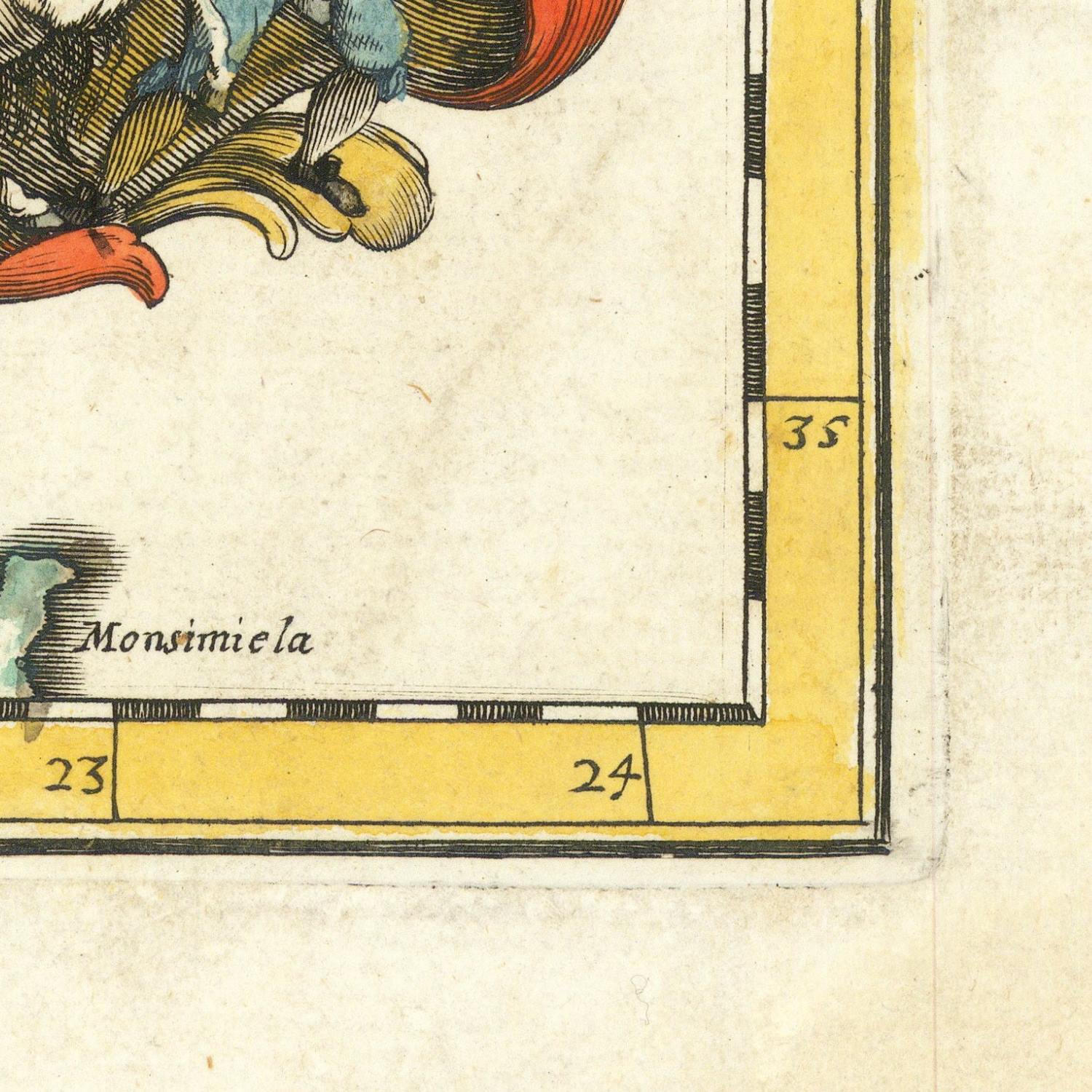 detail of the map from the bottom right corner