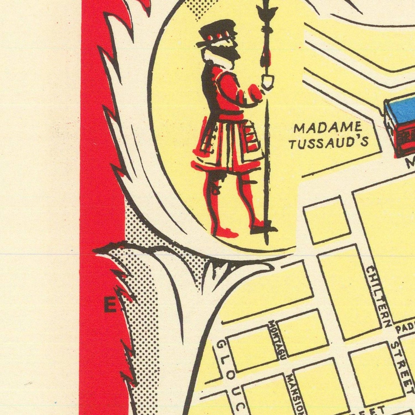 detail of the map from the centre left