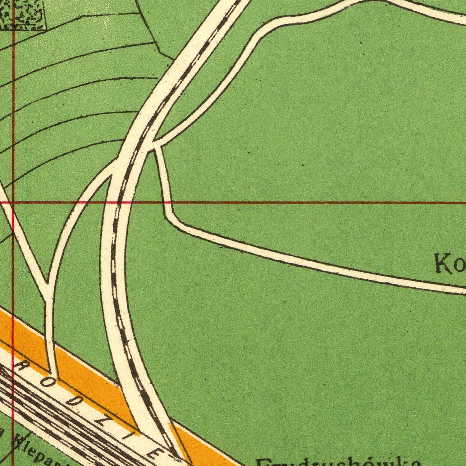 detail of the map from the centre left