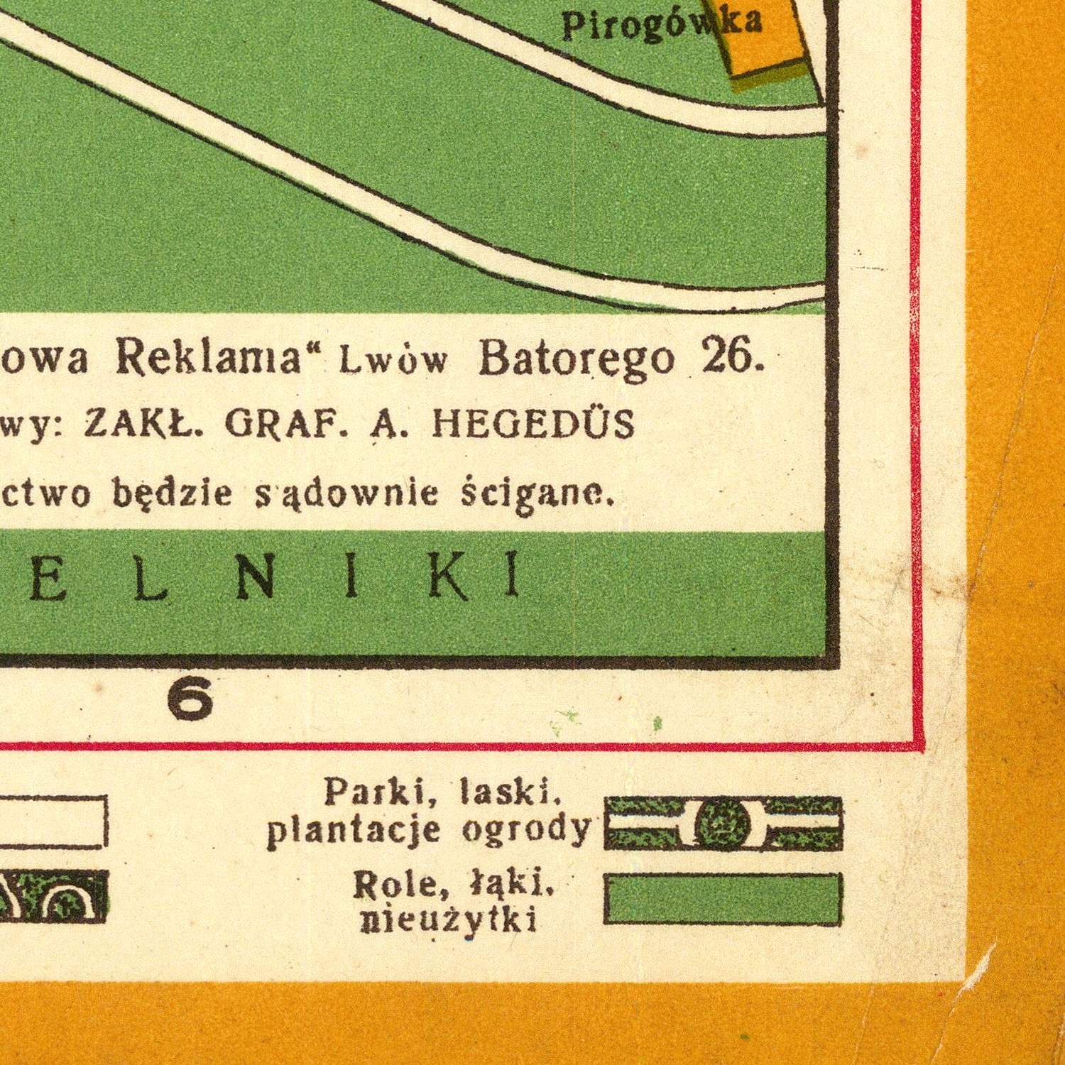 detail of the map from the bottom right corner