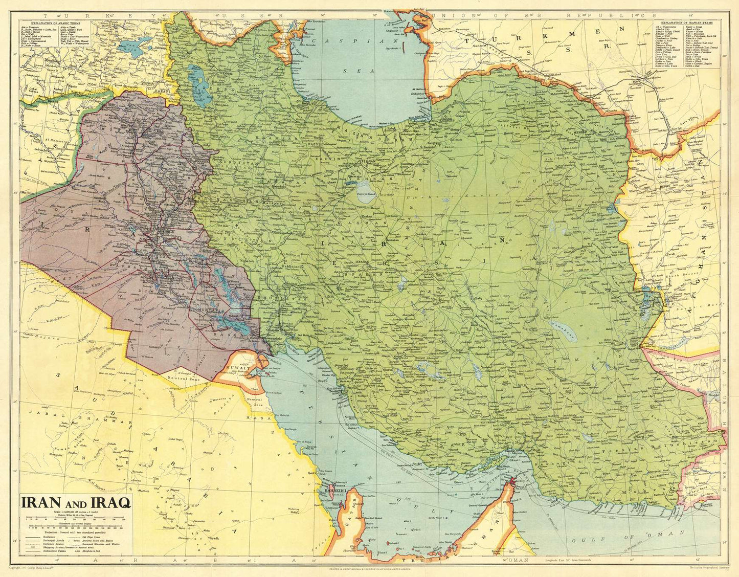 presentation of the map reproduction without a frame