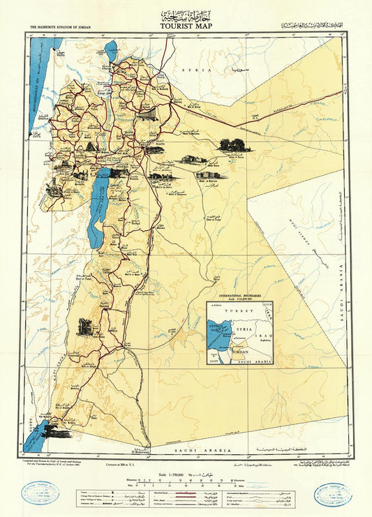 presentation of the map reproduction without a frame