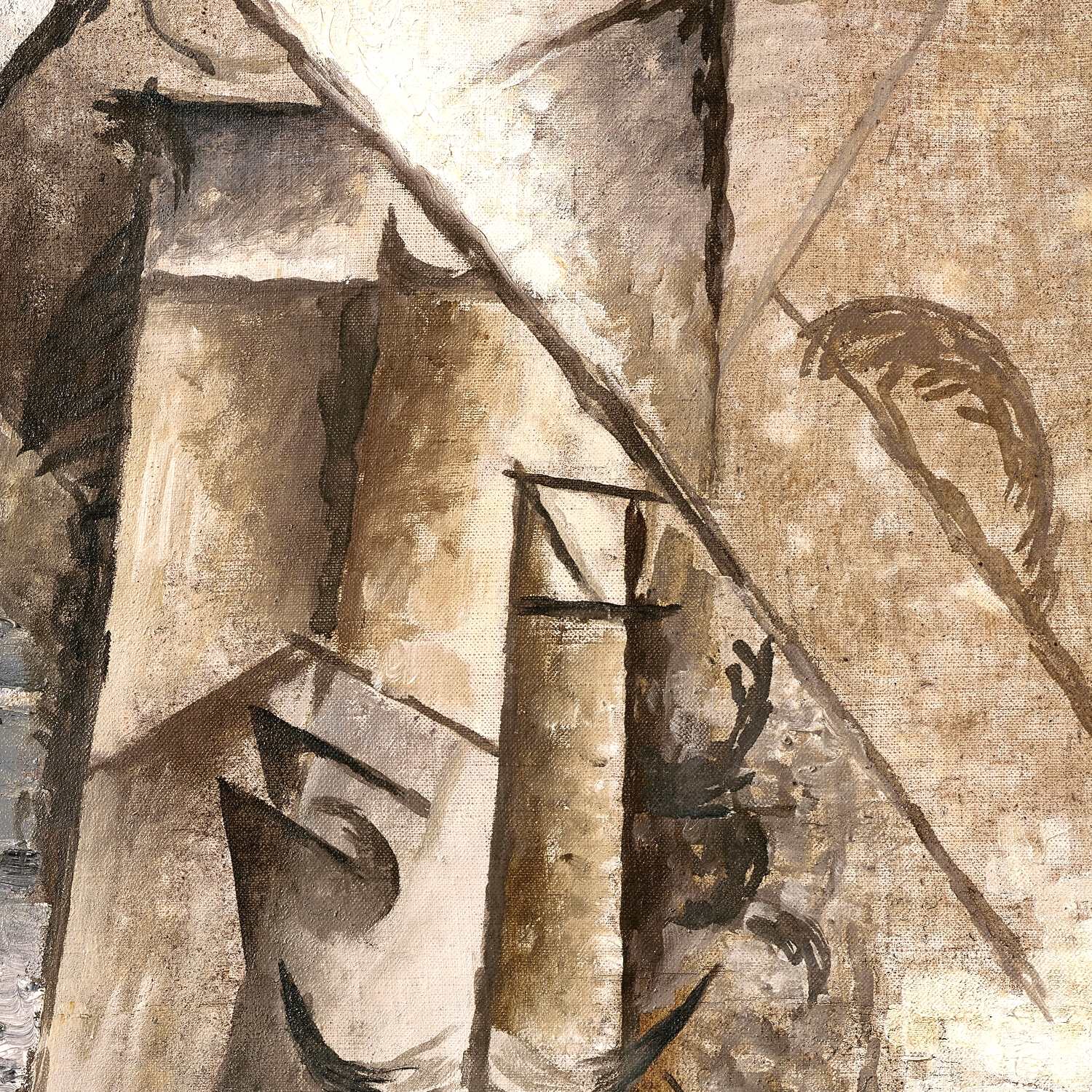 detail of the fine art reproduction from the centre left