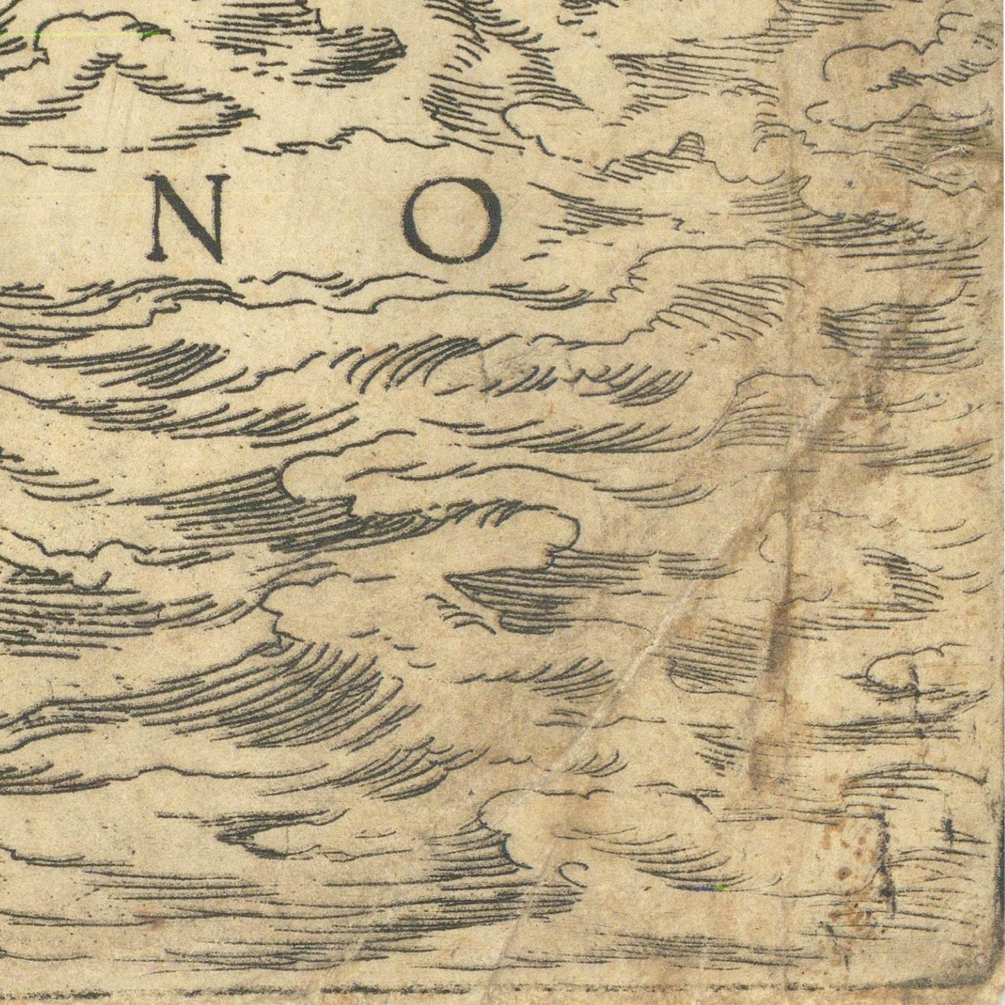 detail of the map from the top right corner