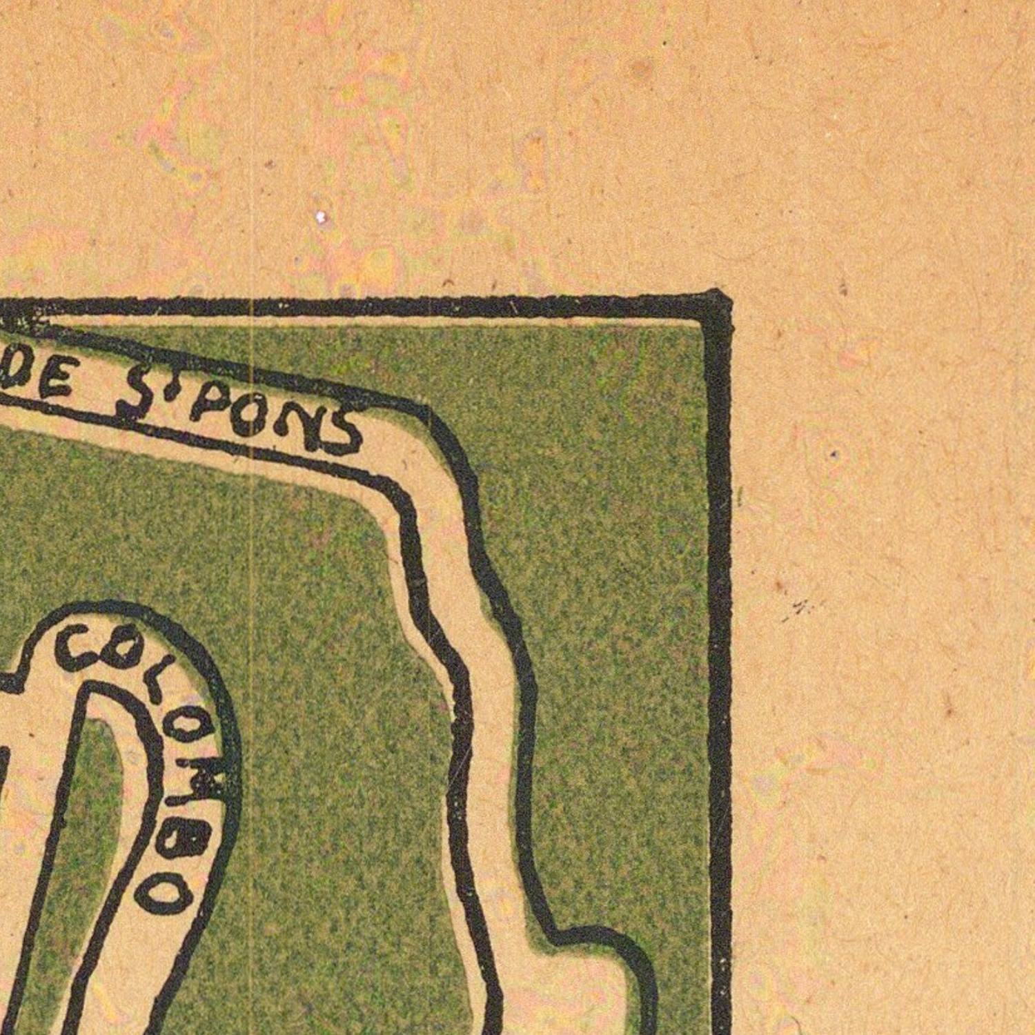 detail of the map from the top right corner