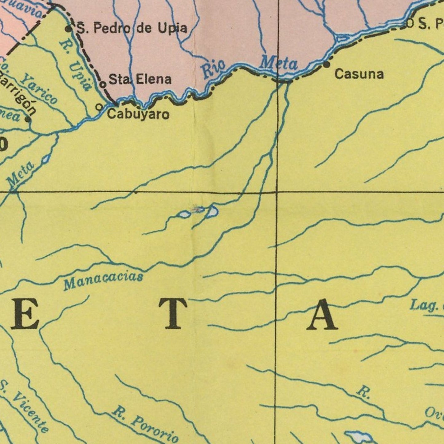 detail of the map from the centre 