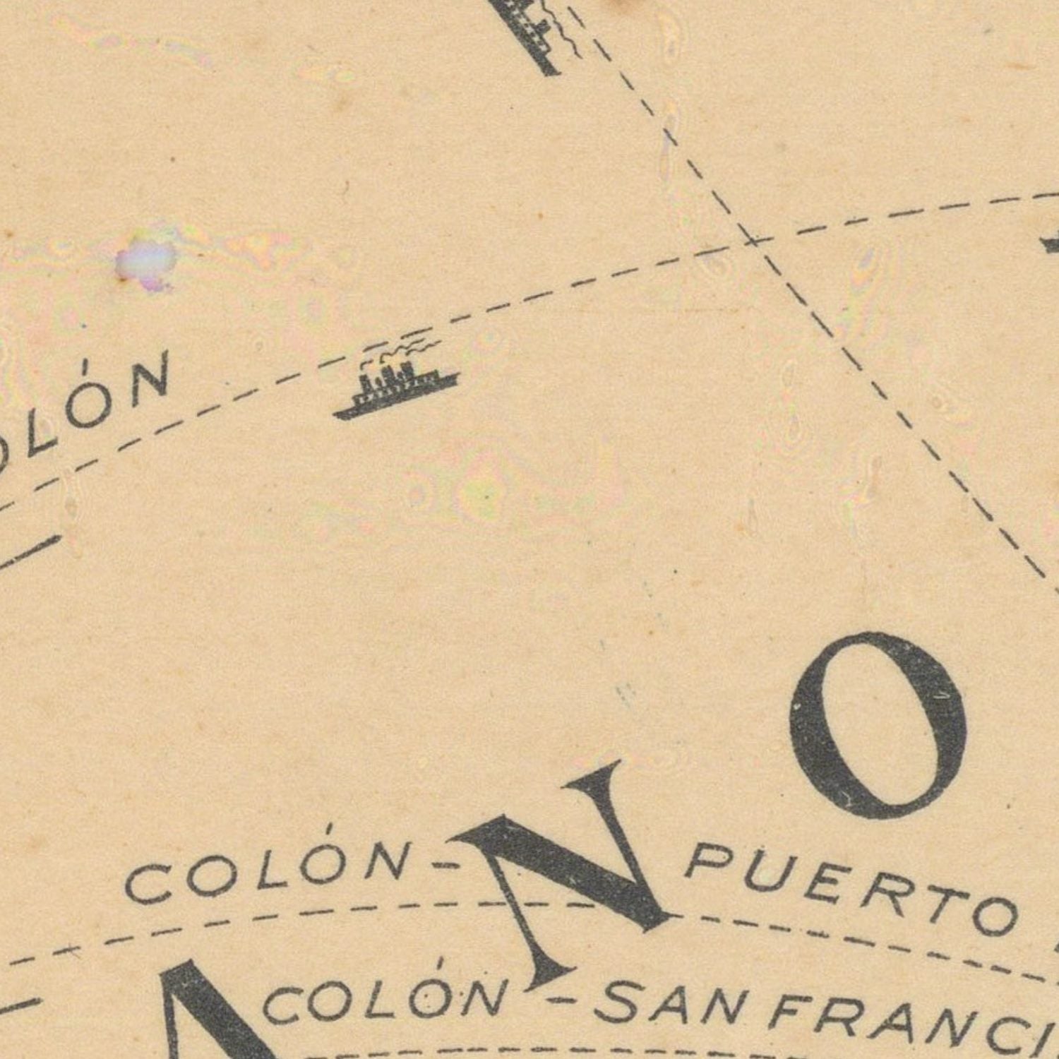 detail of the map from the centre left