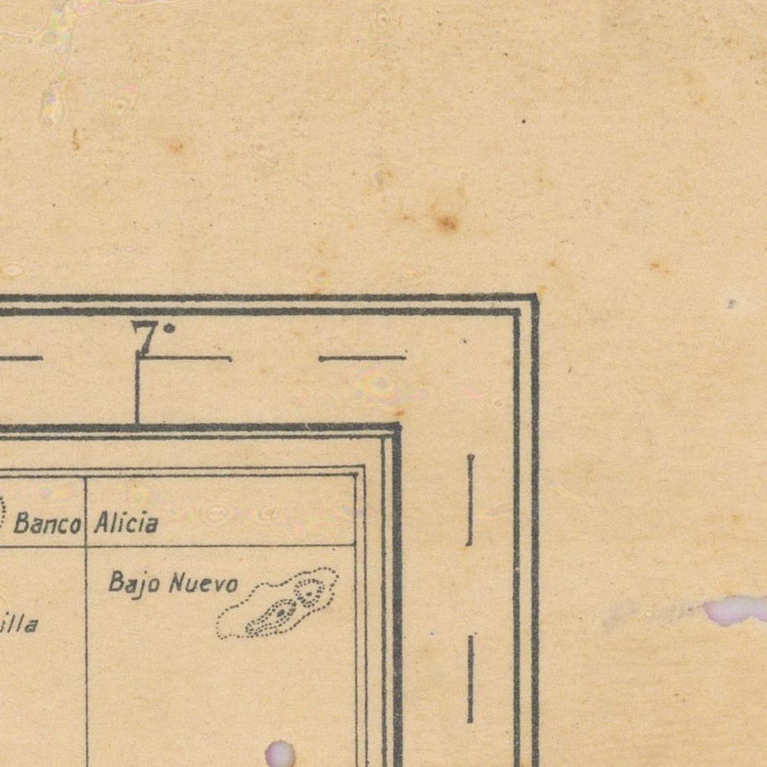 detail of the map from the top right corner