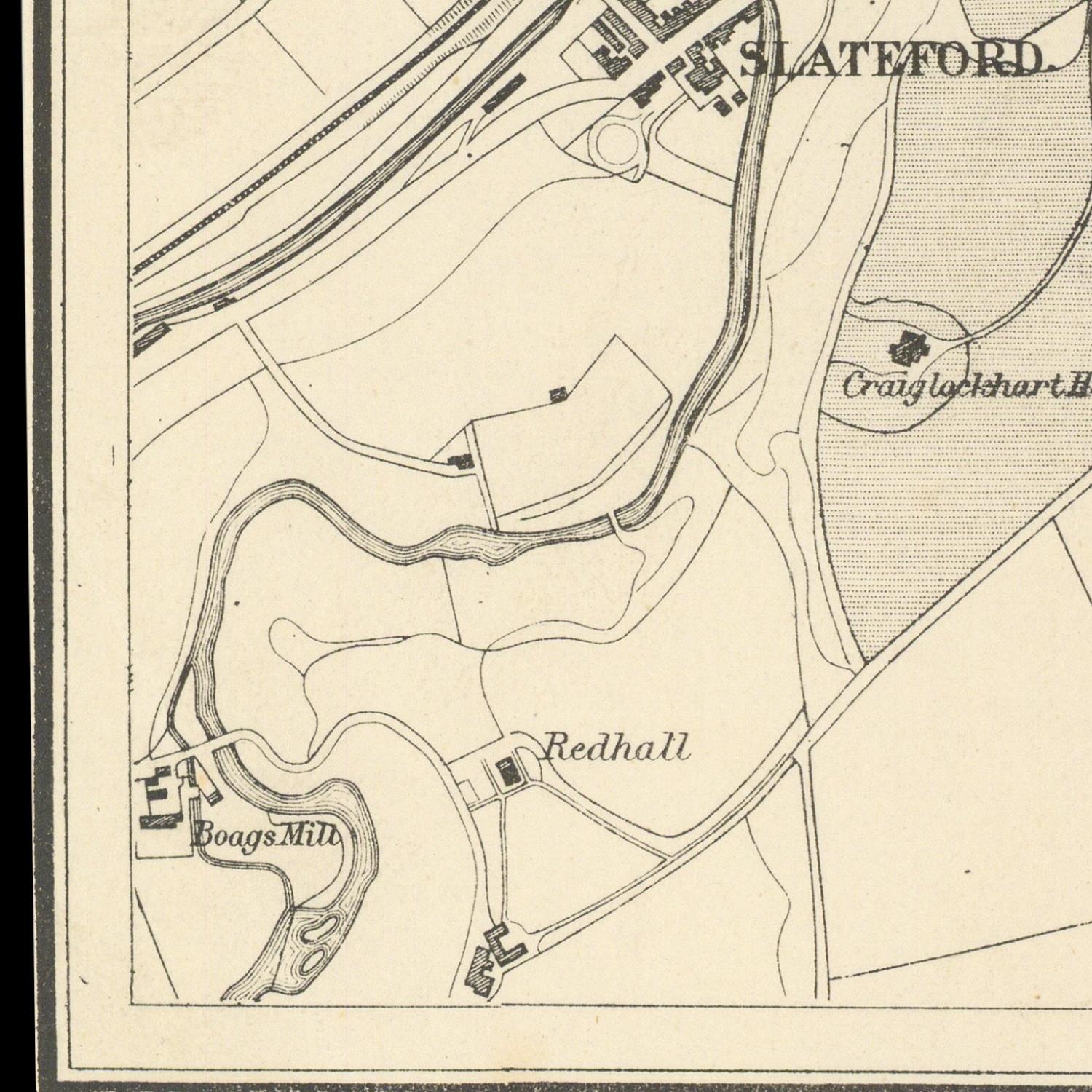 detail of the map from the bottom left corner