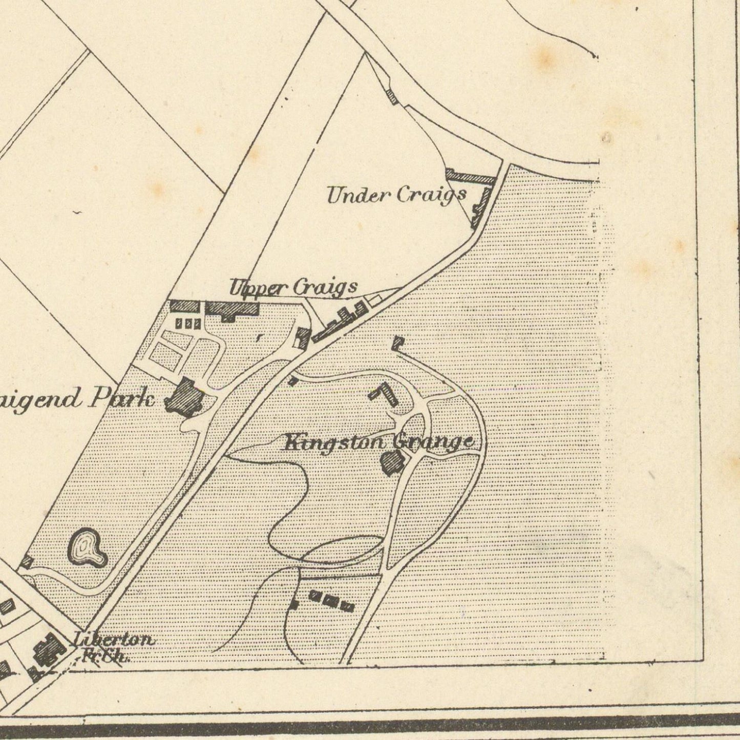 detail of the map from the bottom right corner