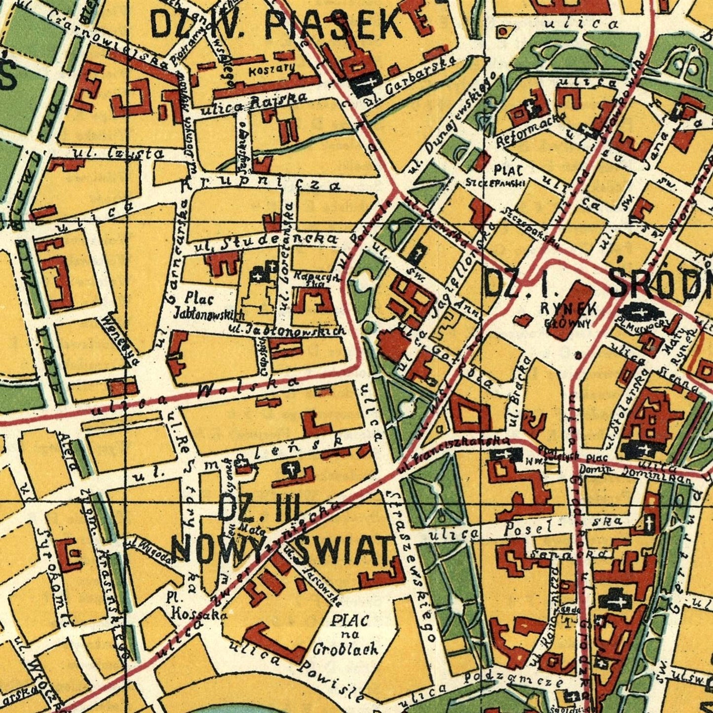 detail of the map from the centre left