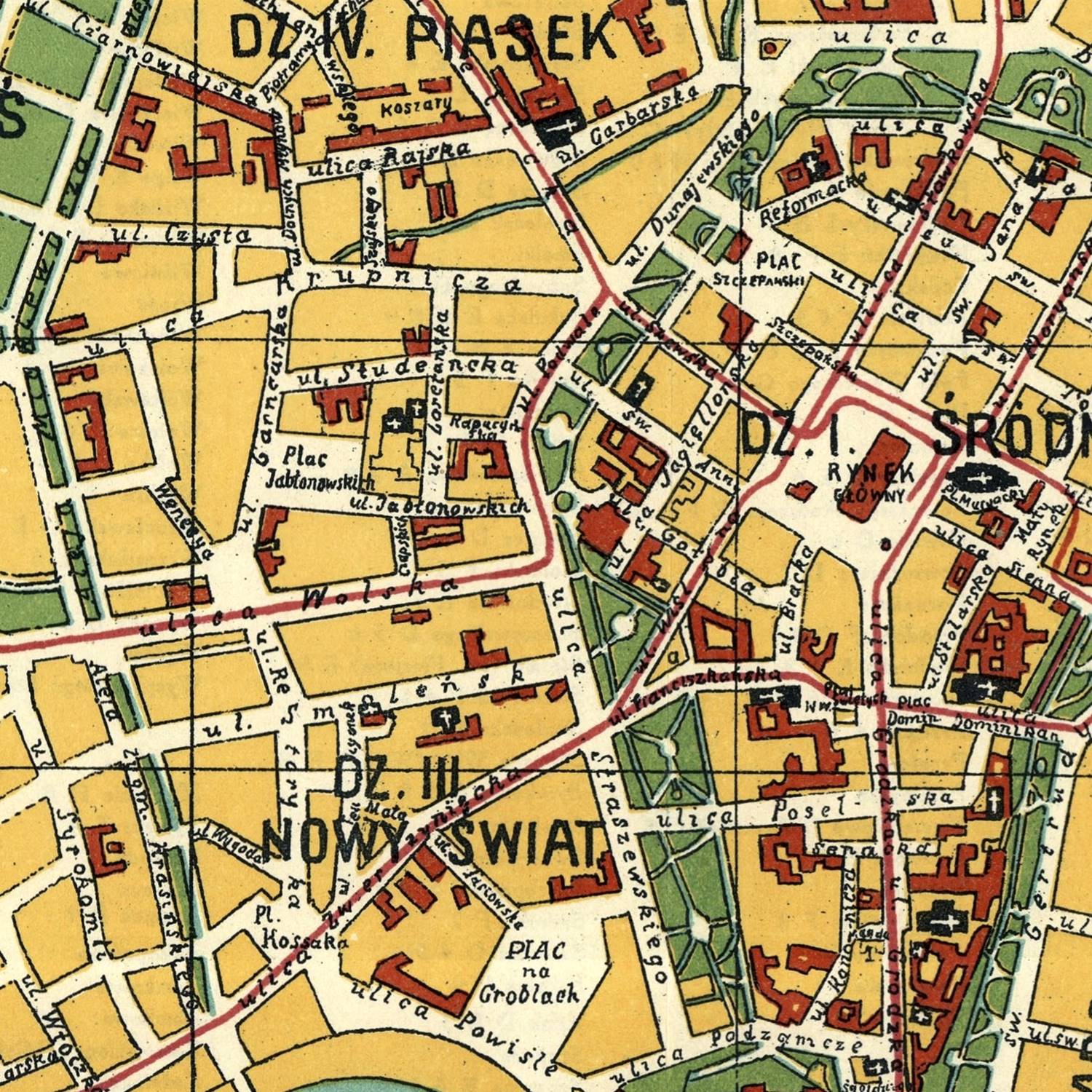 detail of the map from the centre left