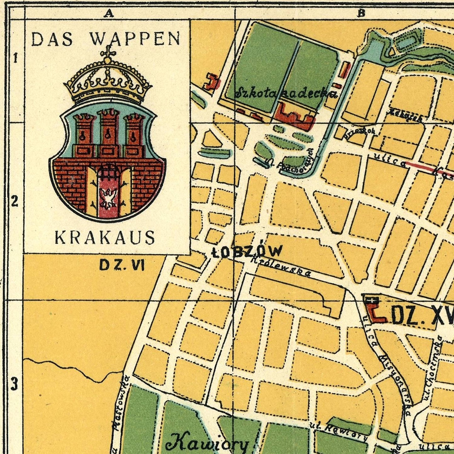 detail of the map from the top left corner