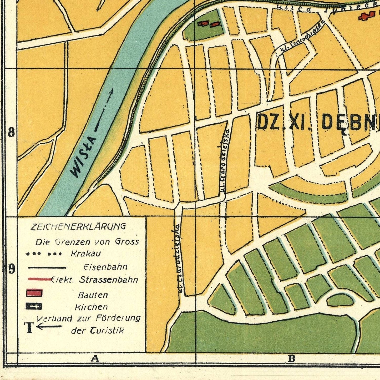 detail of the map from the bottom left corner