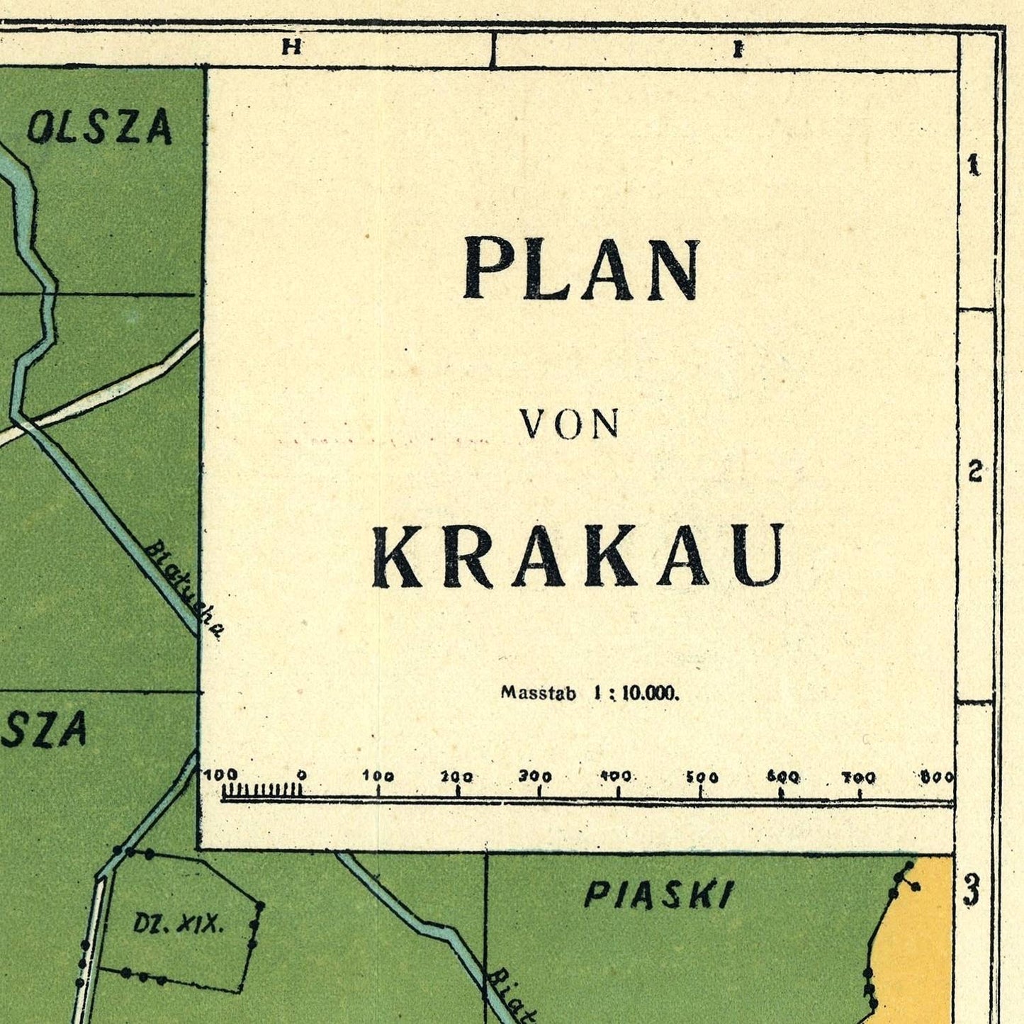 detail of the map from the top right corner