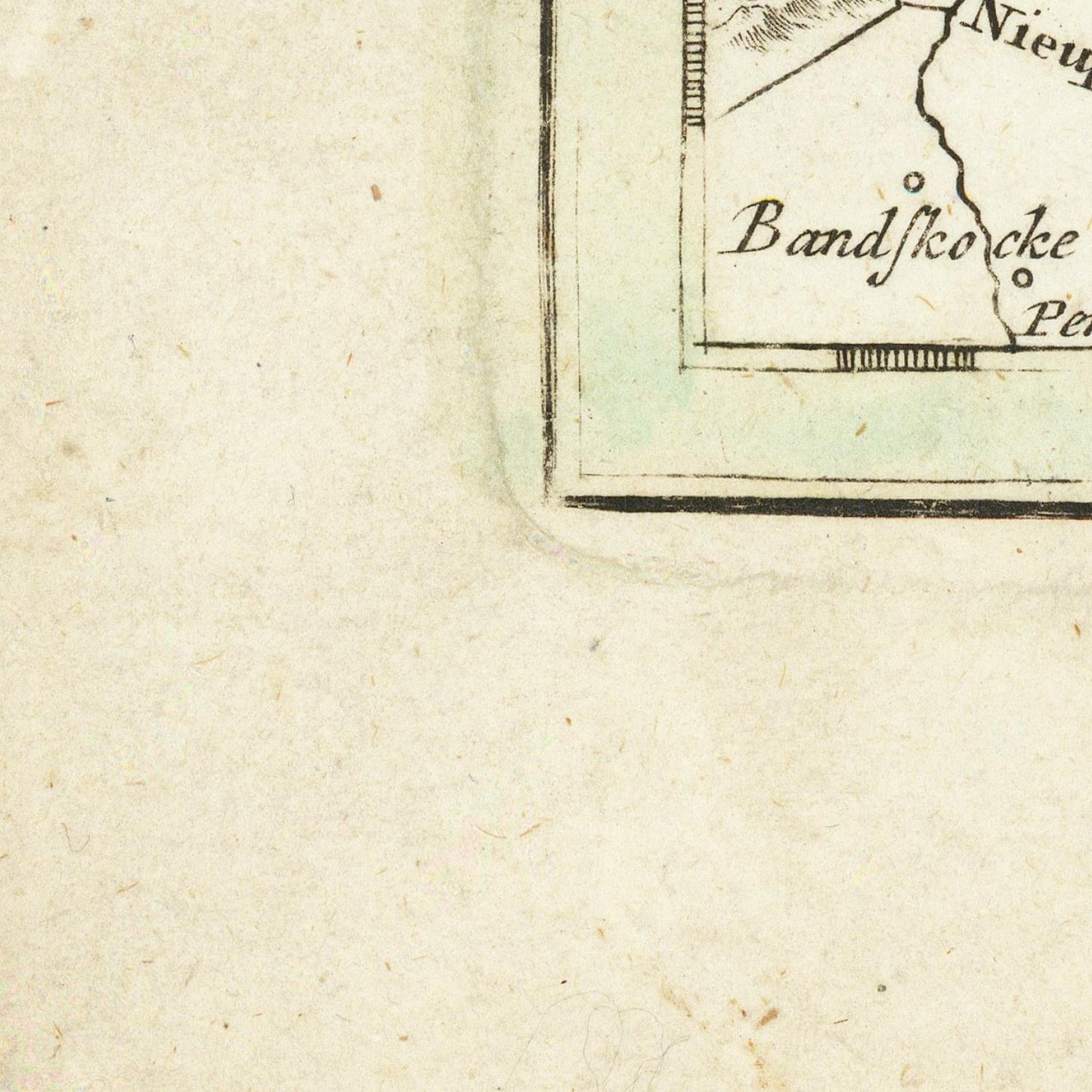 detail of the map from the bottom left corner