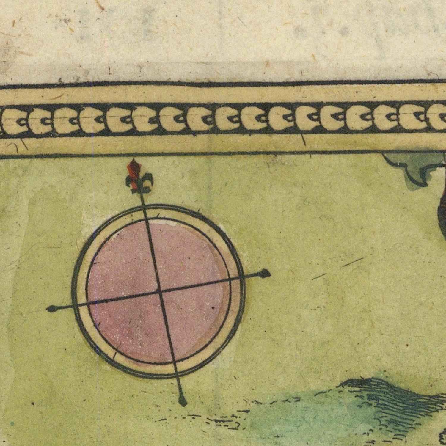 detail of the map from the centre left