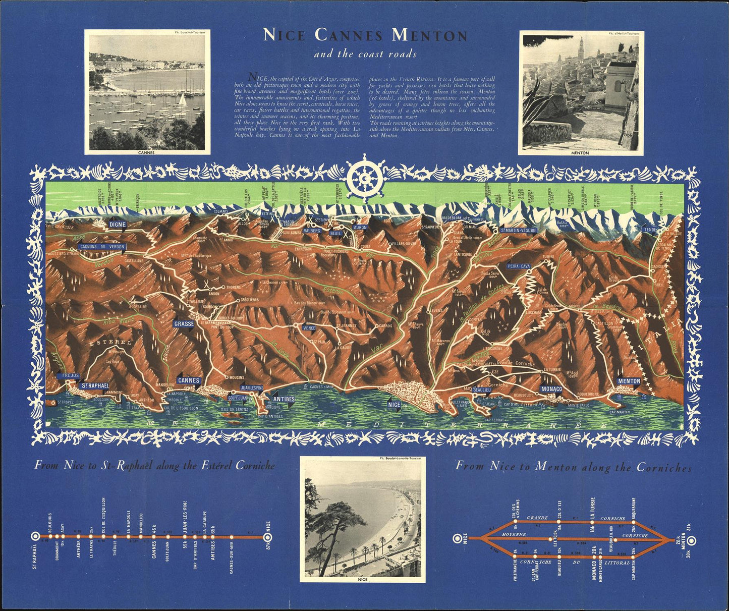 presentation of the map reproduction without a frame