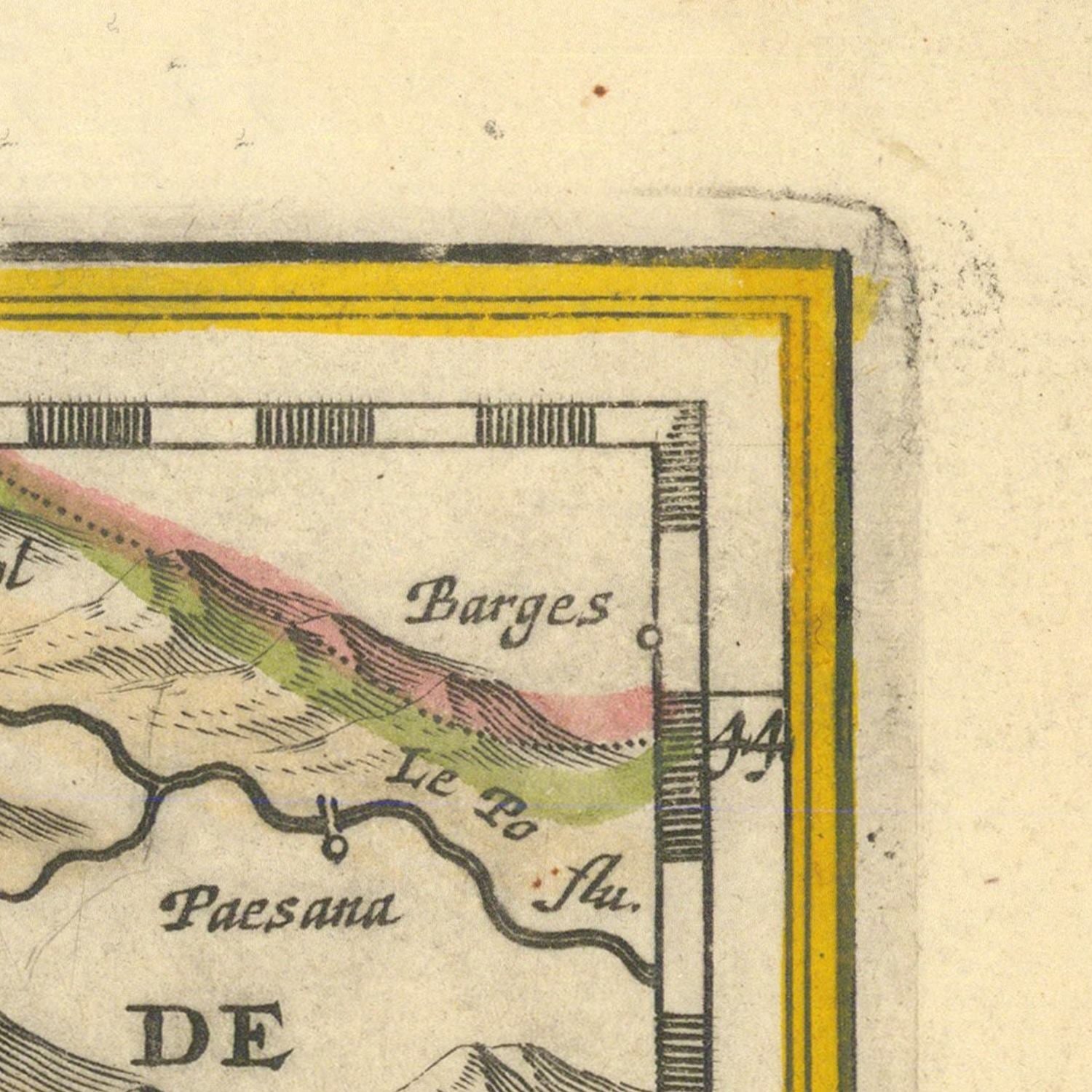 detail of the map from the top right corner