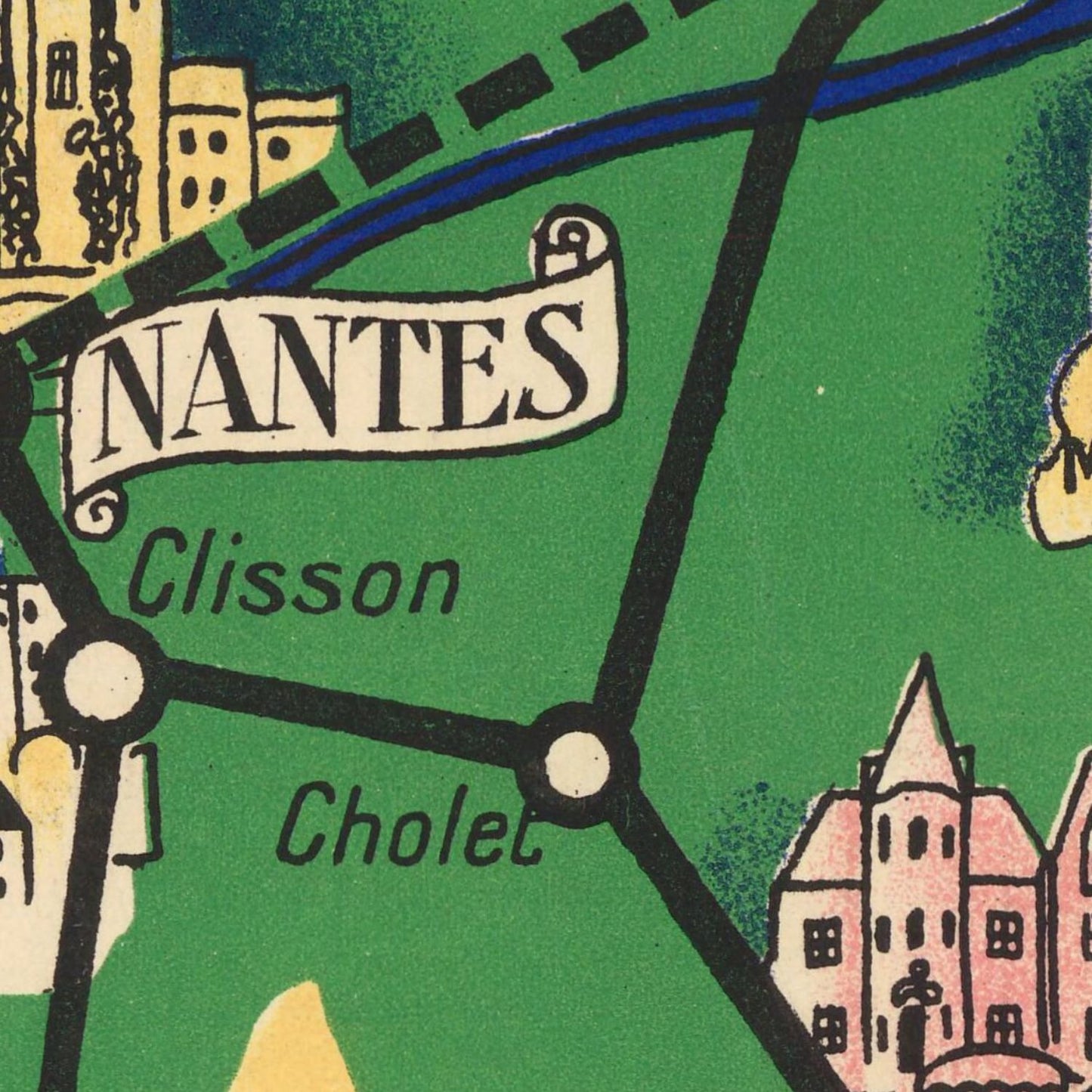 detail of the map from the centre 