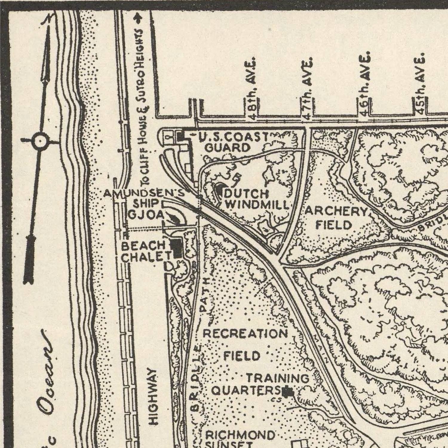 detail of the map from the top left corner