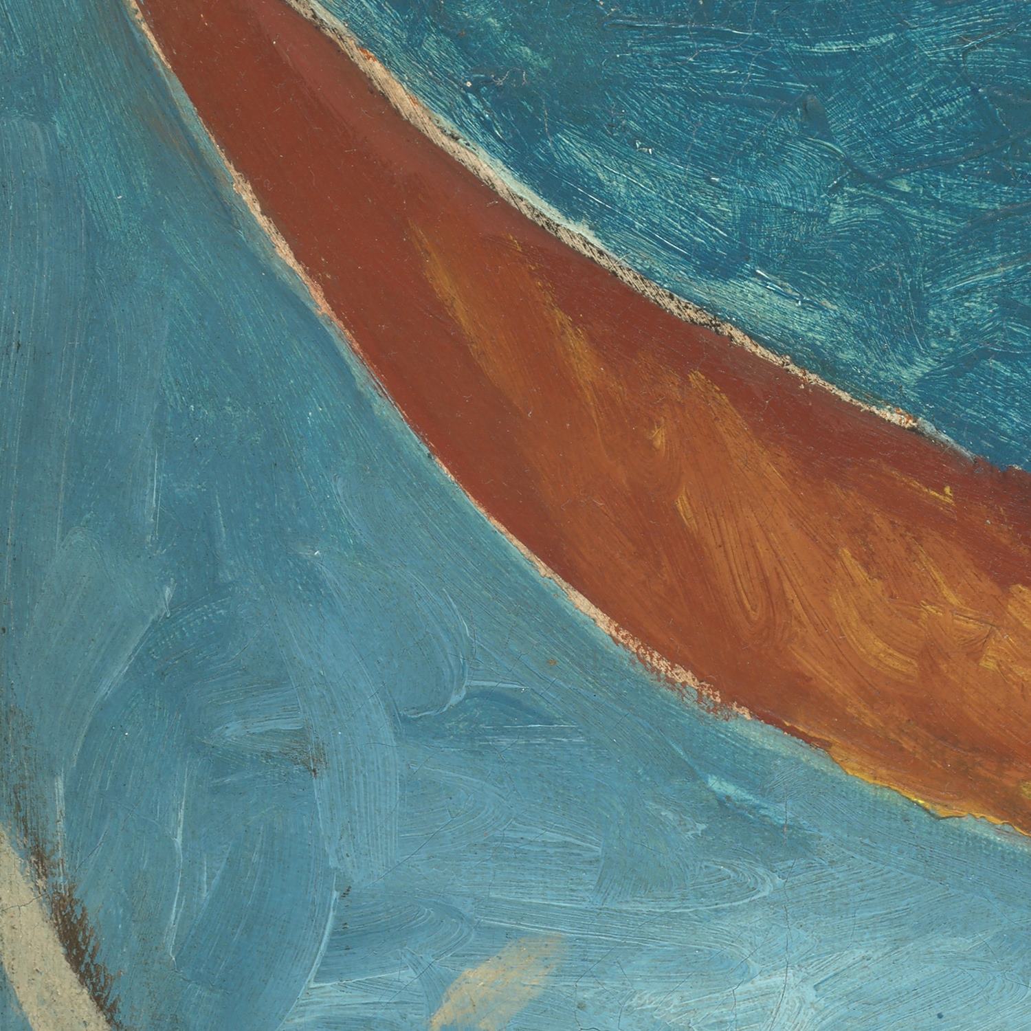 detail of the fine art reproduction from the centre left