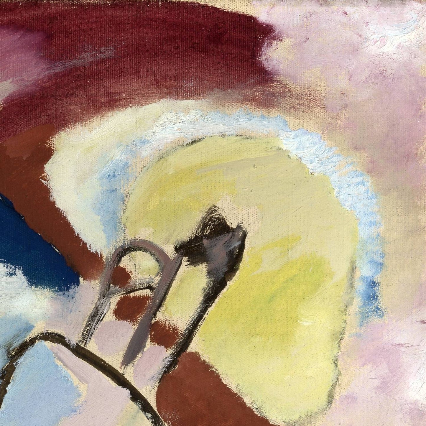 detail of the fine art reproduction from the top right corner