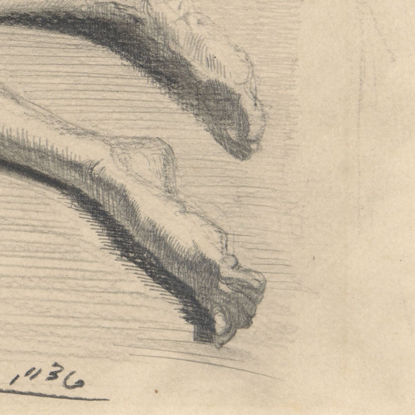 detail of the drawing reproduction from the bottom right corner