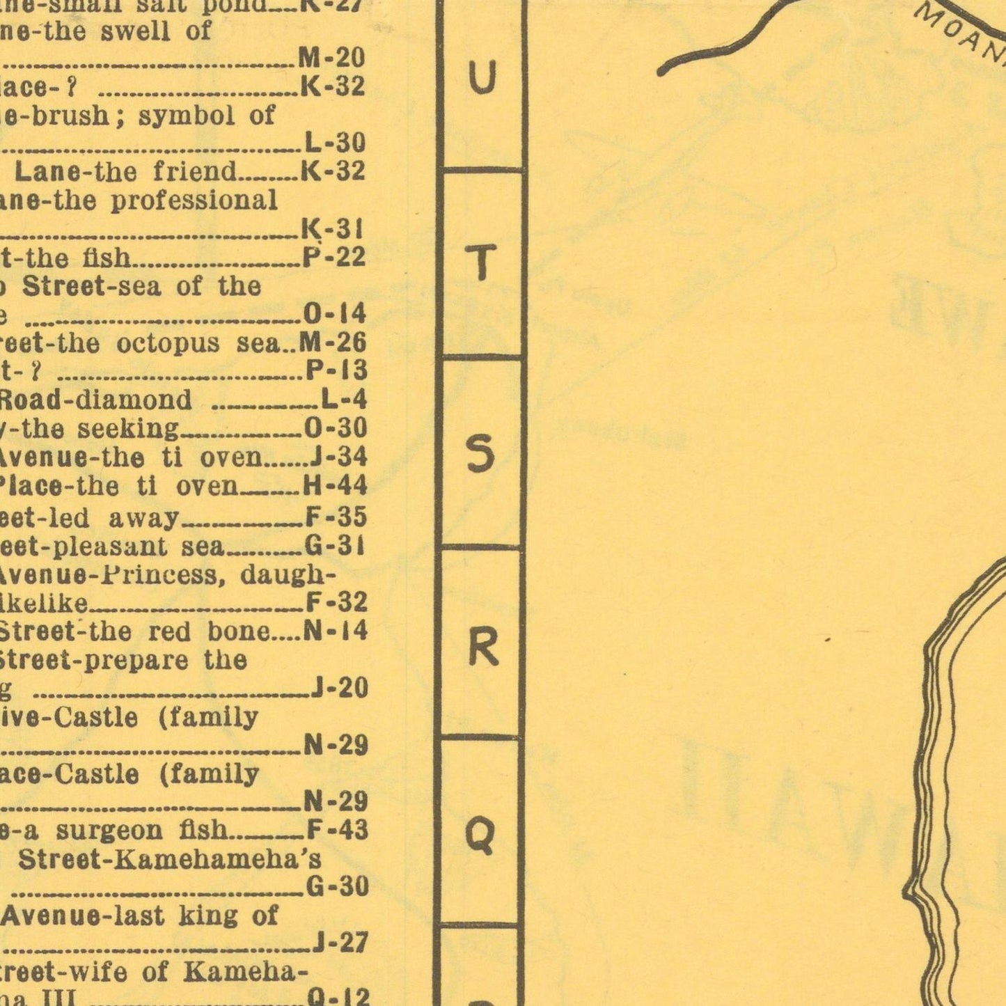 detail of the map from the centre left