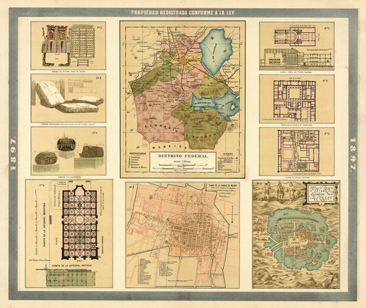 presentation of the map reproduction without a frame