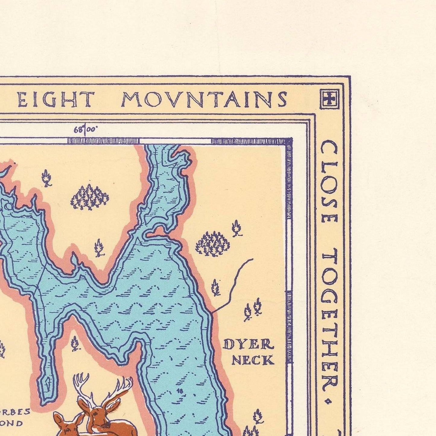 detail of the map from the top right corner