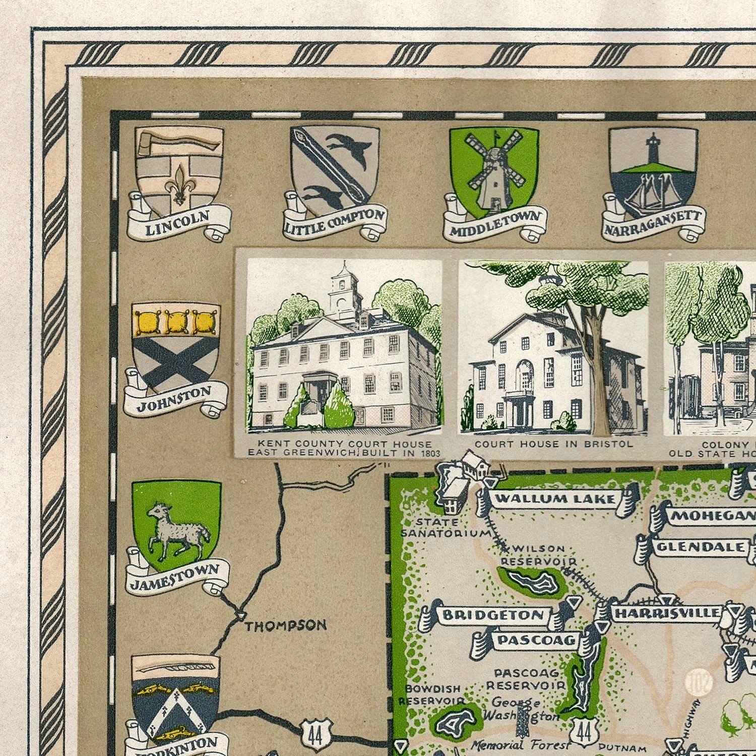 detail of the map from the top left corner