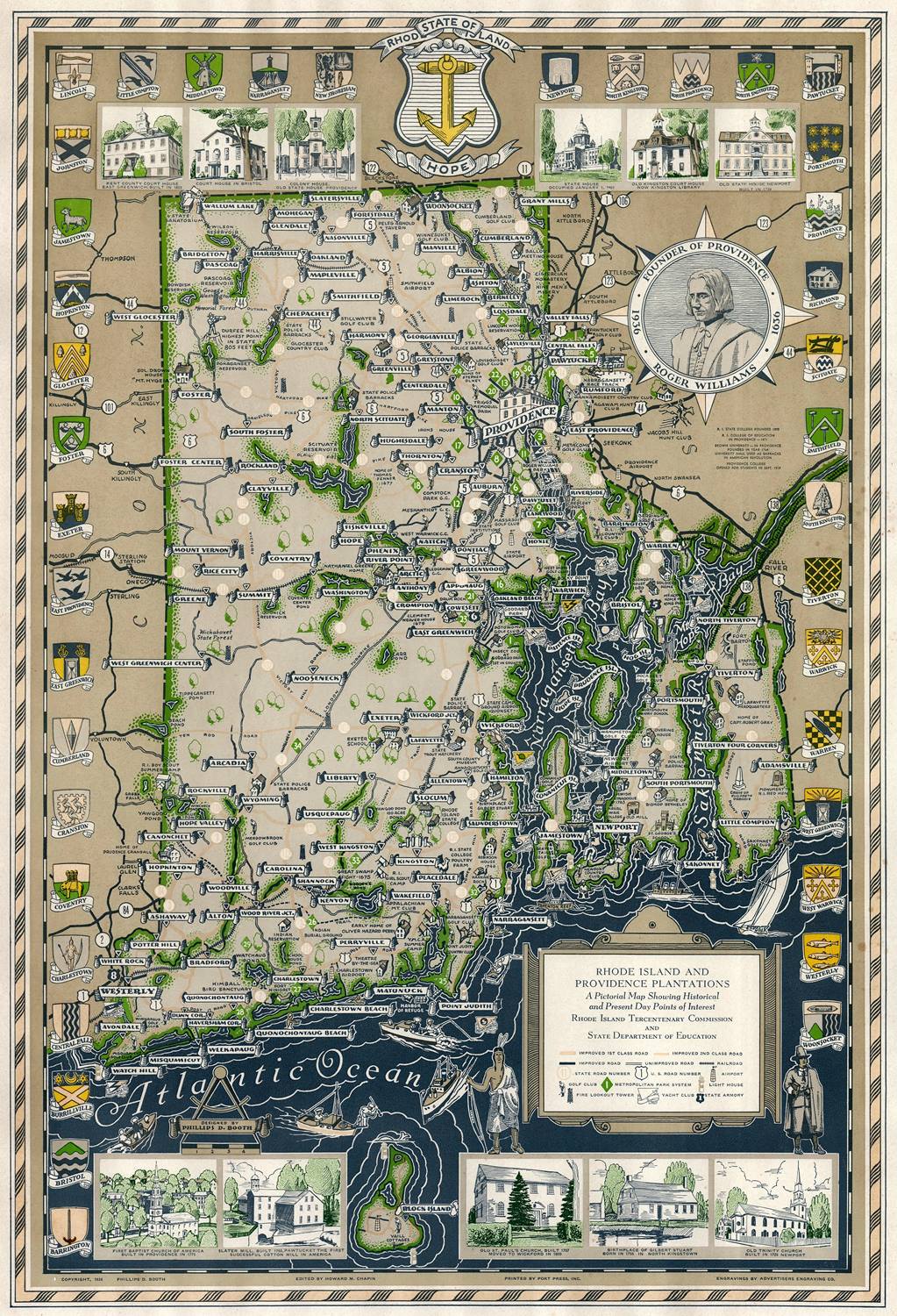 presentation of the map reproduction without a frame