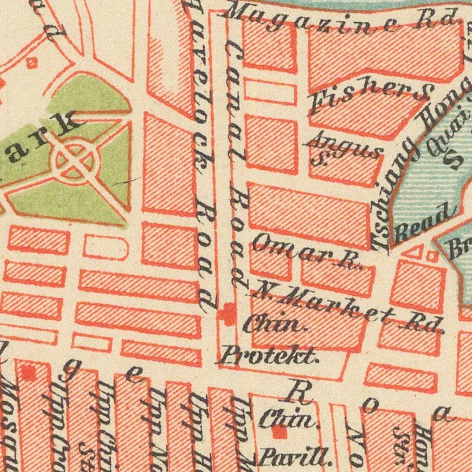 detail of the map from the centre 