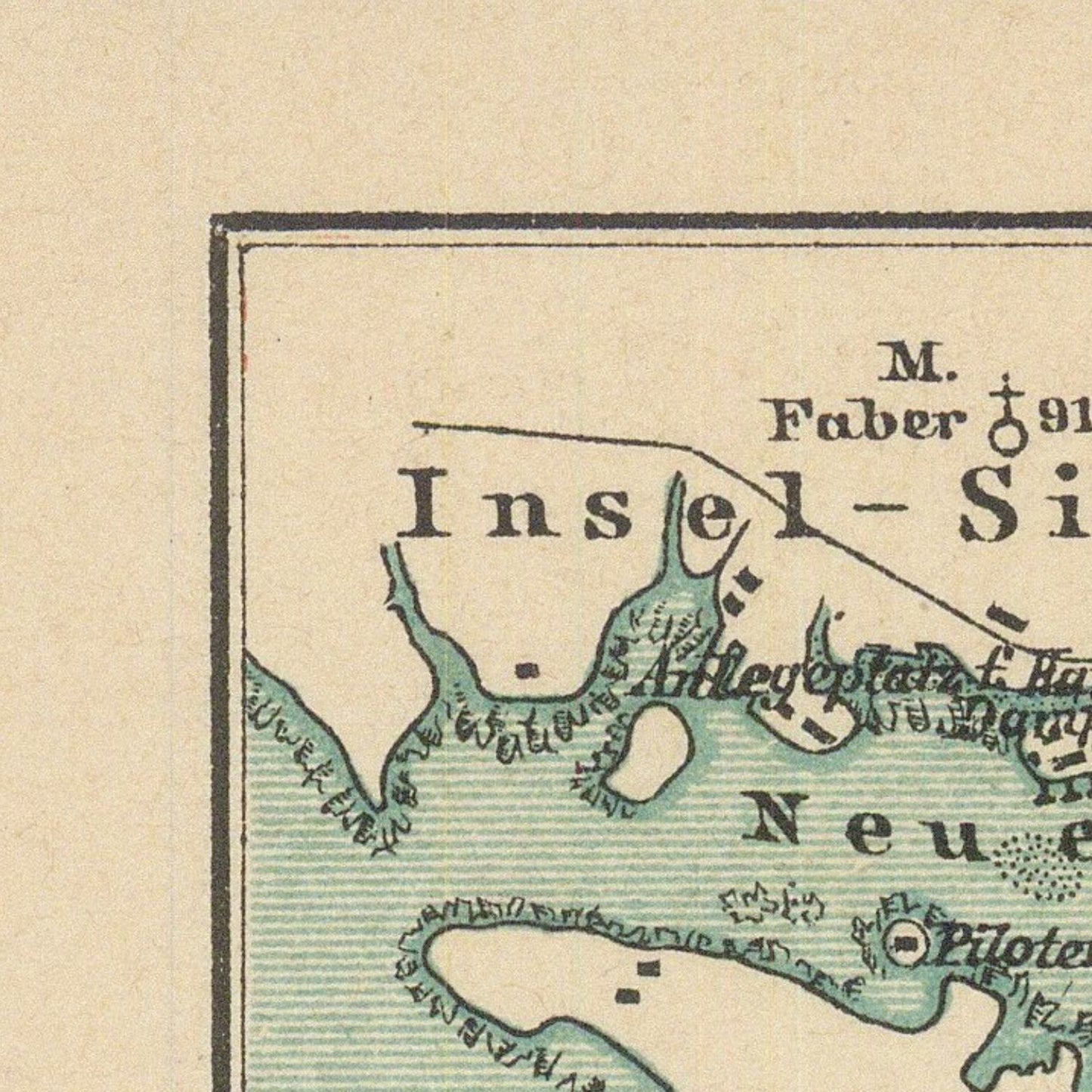 detail of the map from the top left corner