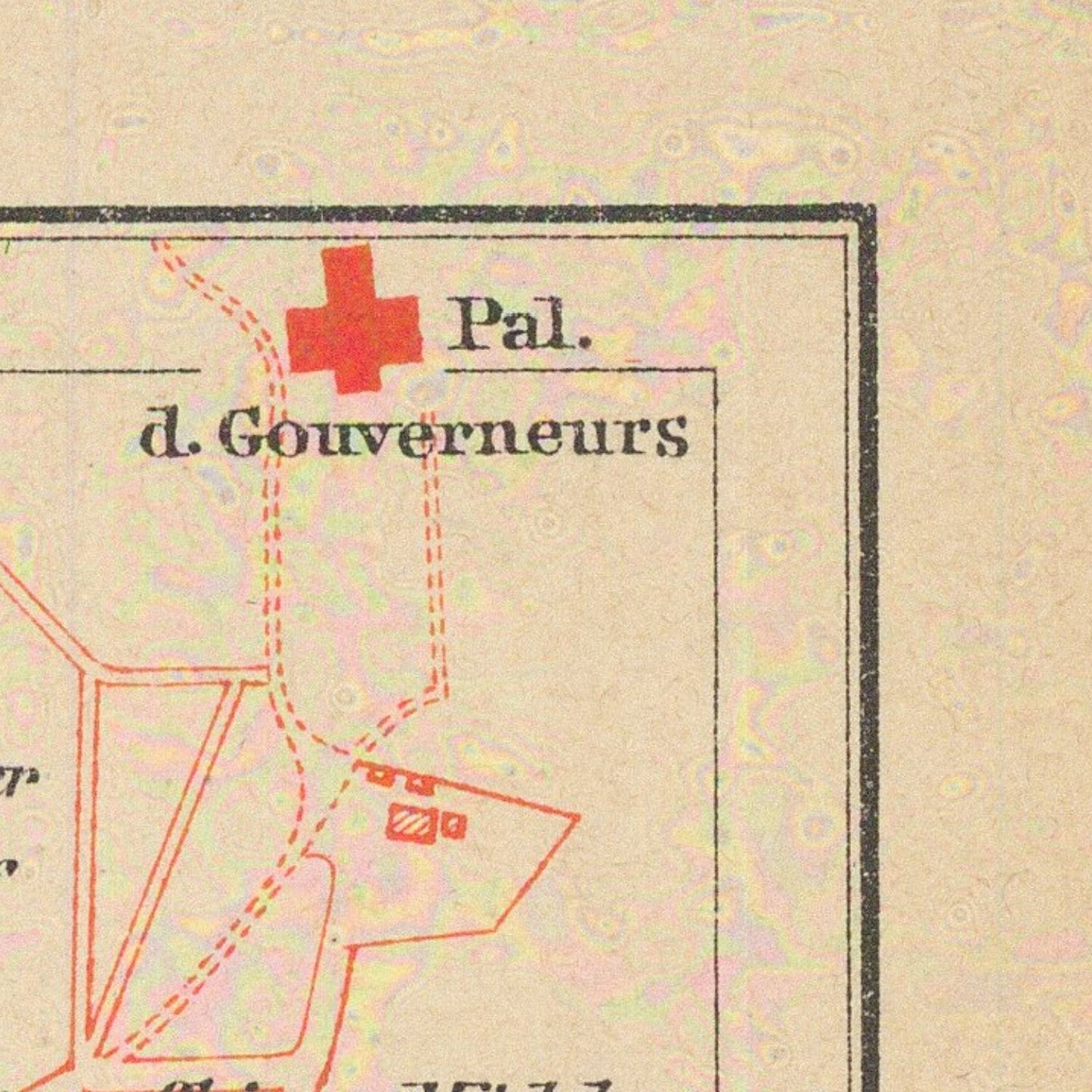 detail of the map from the top right corner