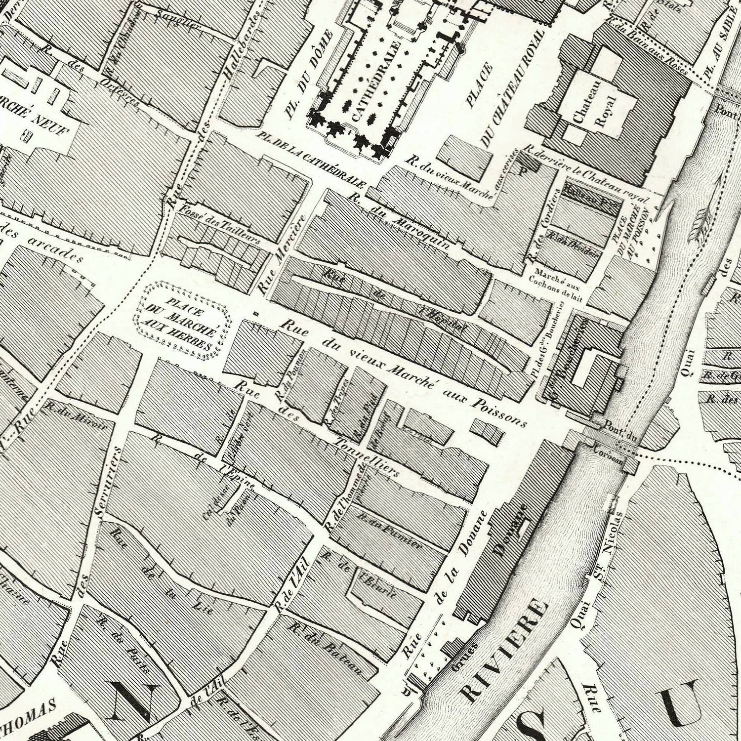 detail of the map from the centre 
