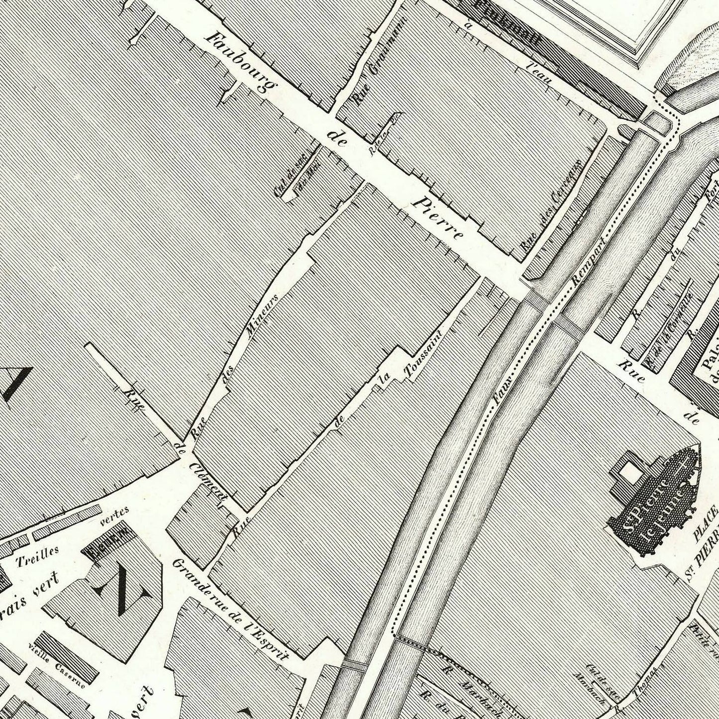 detail of the map from the centre left
