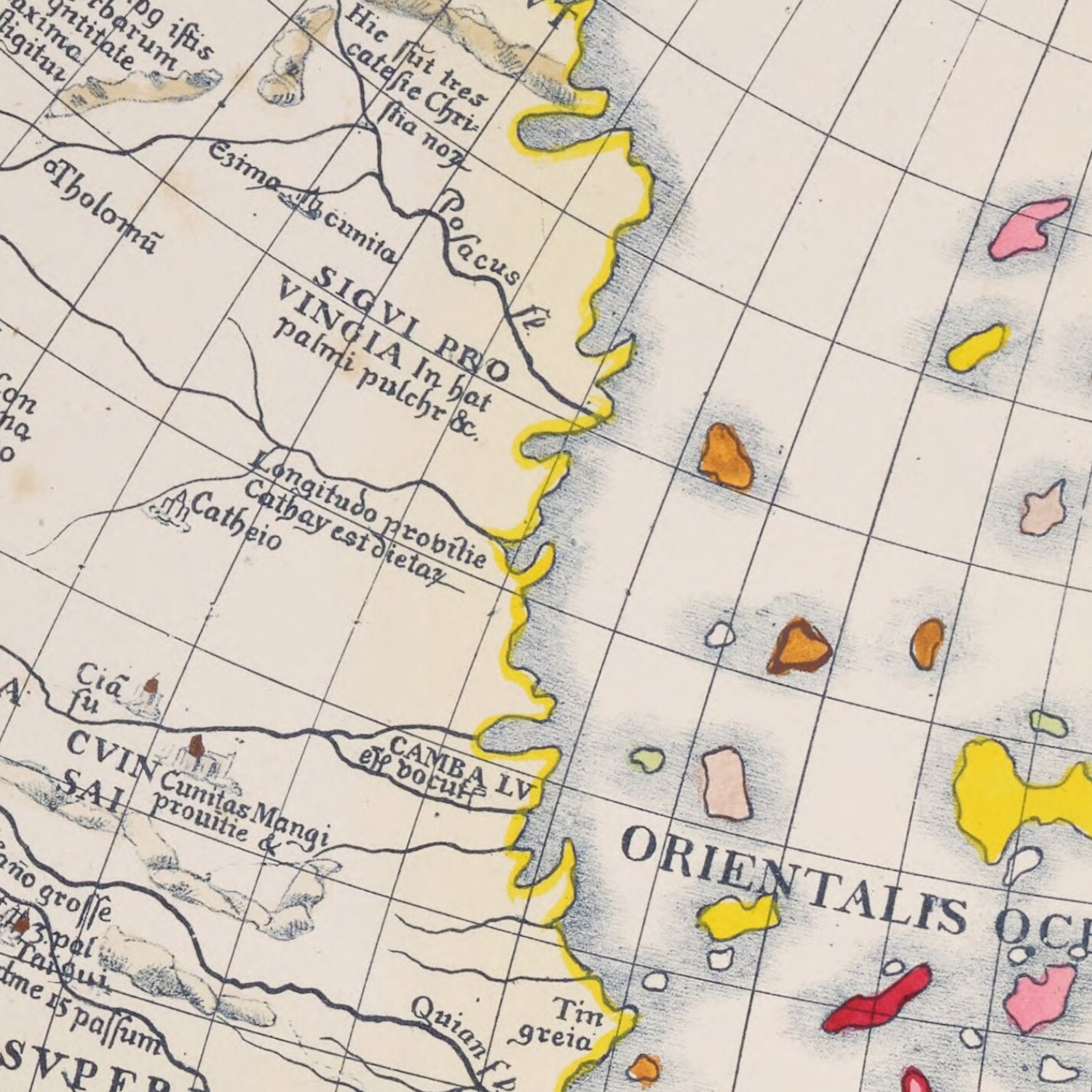 detail of the map from the centre left
