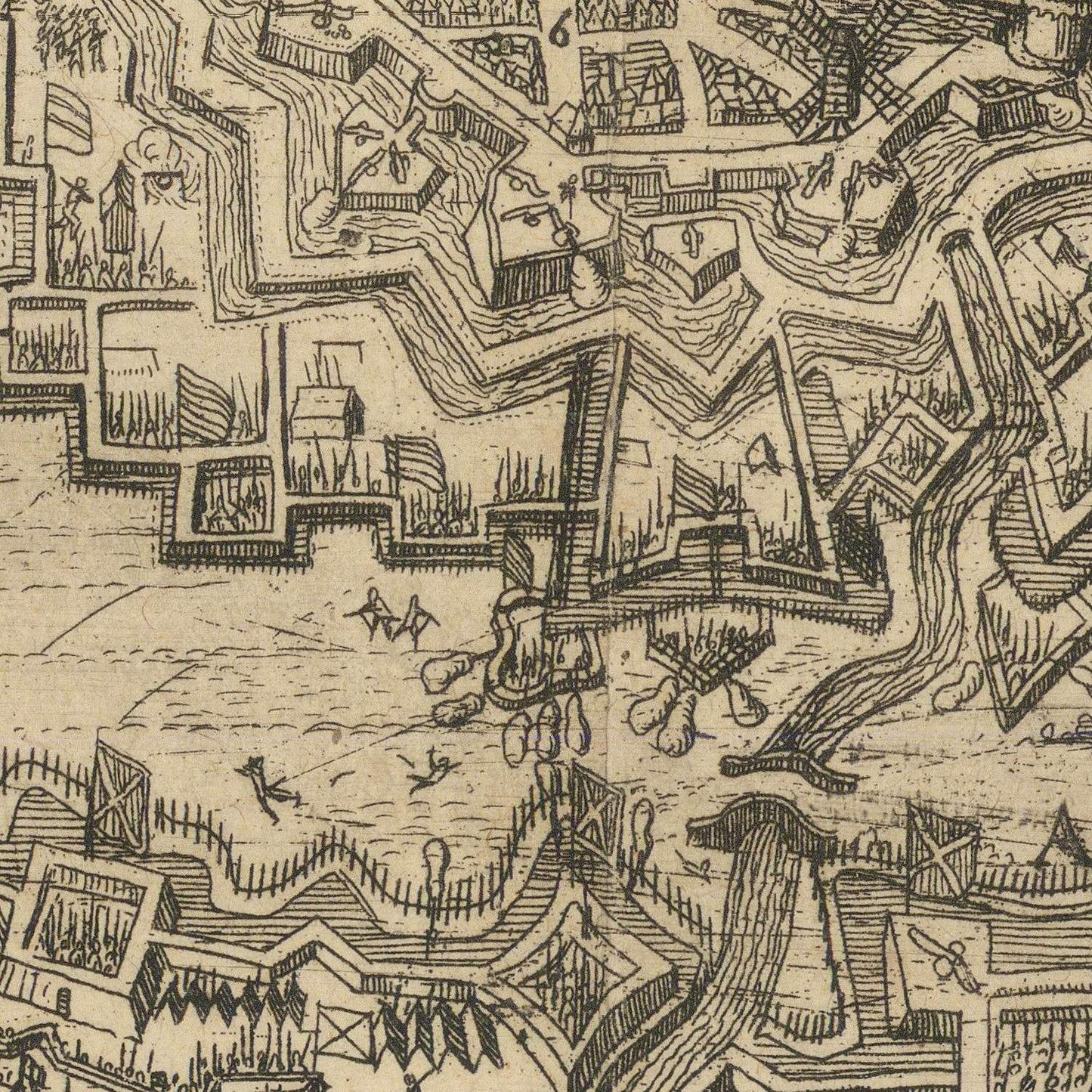 detail of the map from the centre 