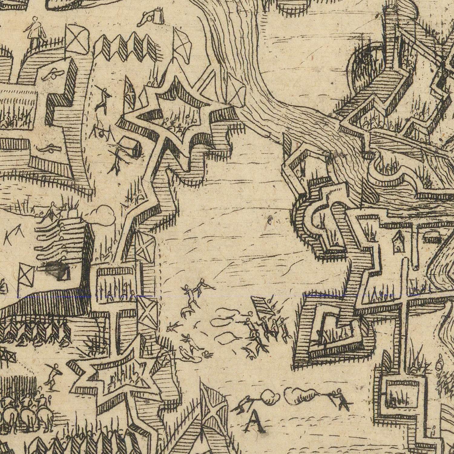 detail of the map from the centre left