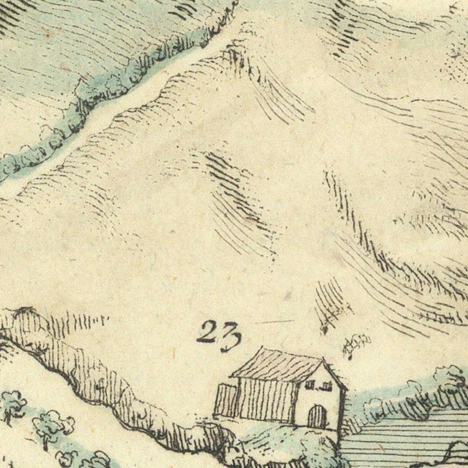 detail of the map from the centre left
