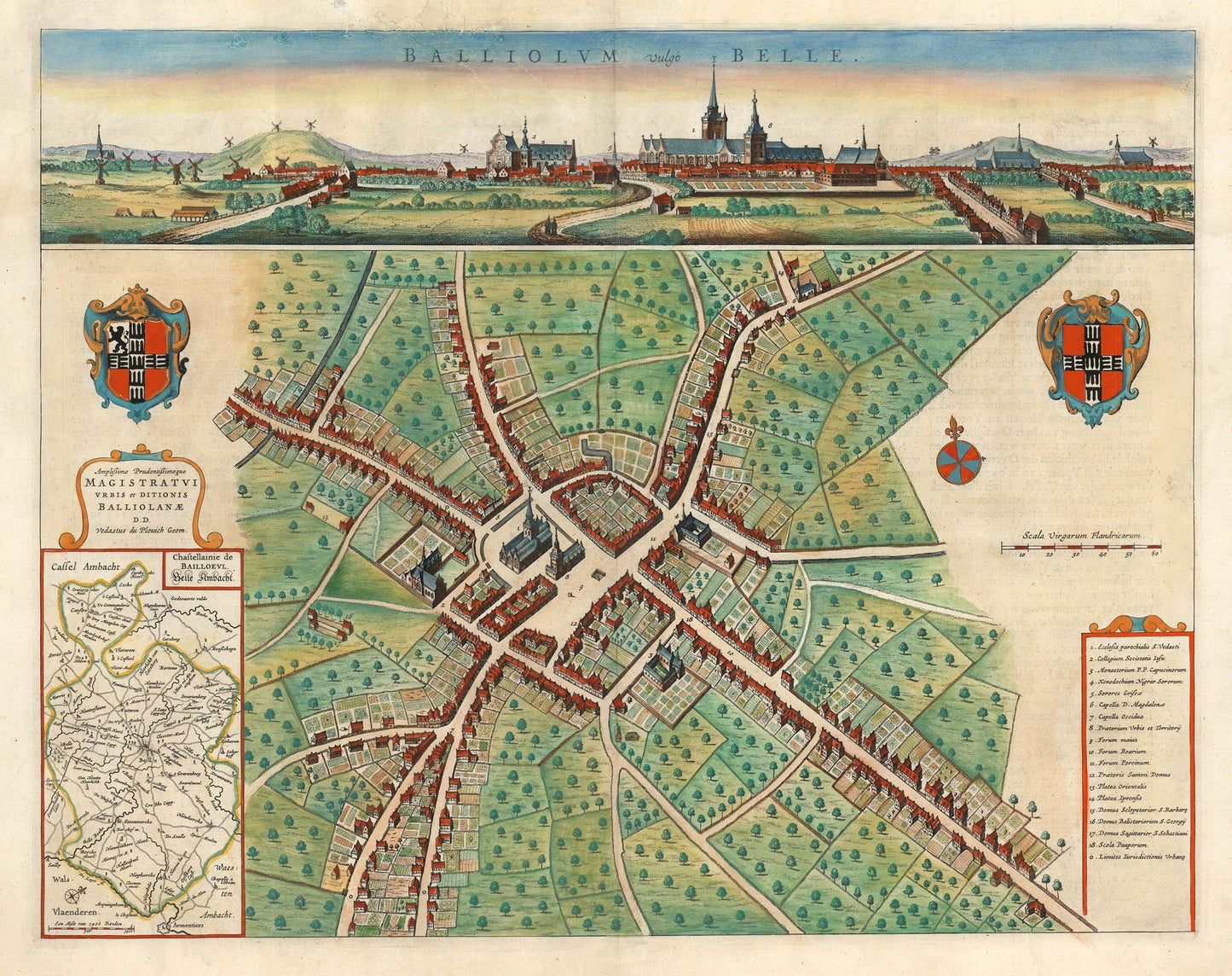 presentation of the map reproduction without a frame