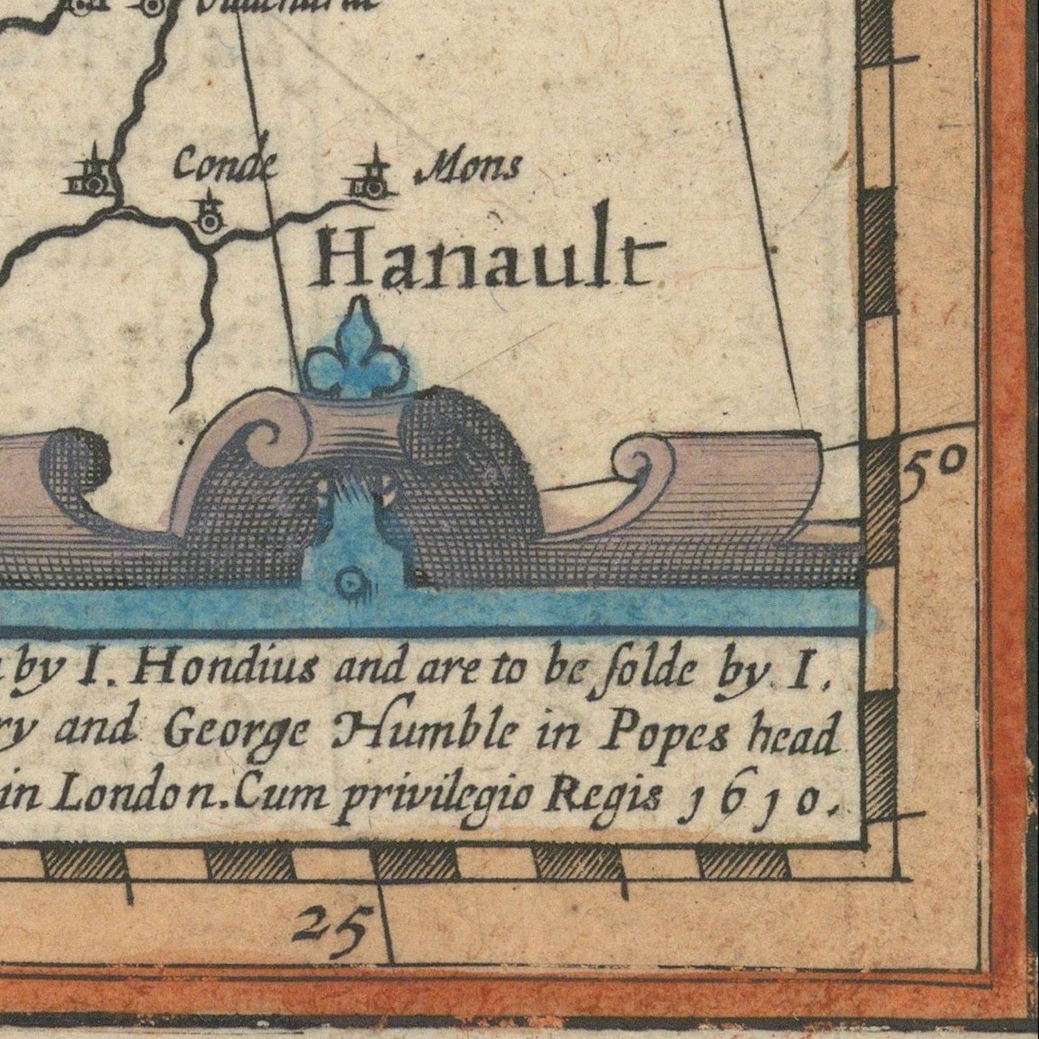detail of the map from the bottom right corner
