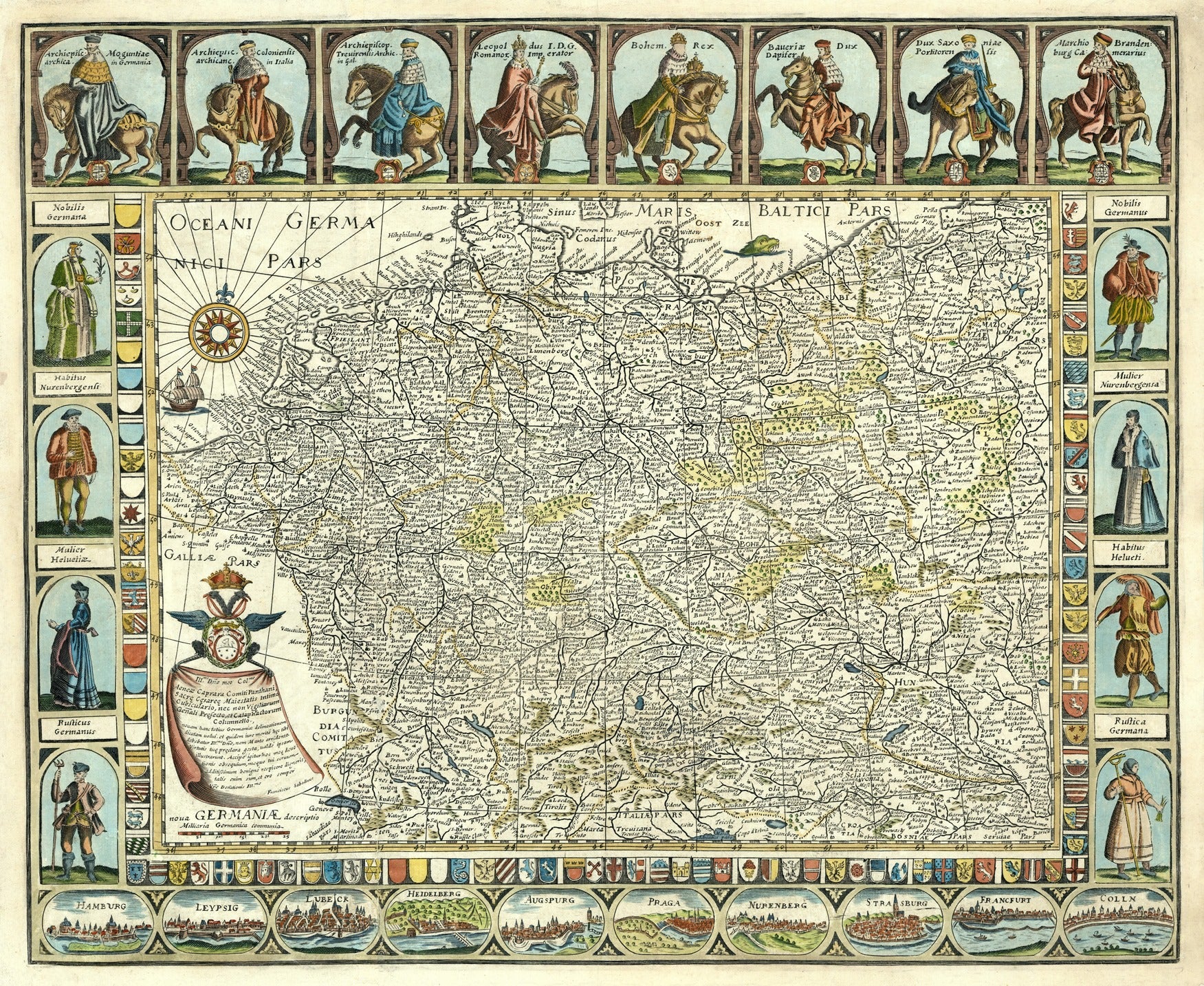 presentation of the map reproduction without a frame
